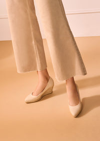 Roses Canvas U Cut Espadrille Wedges