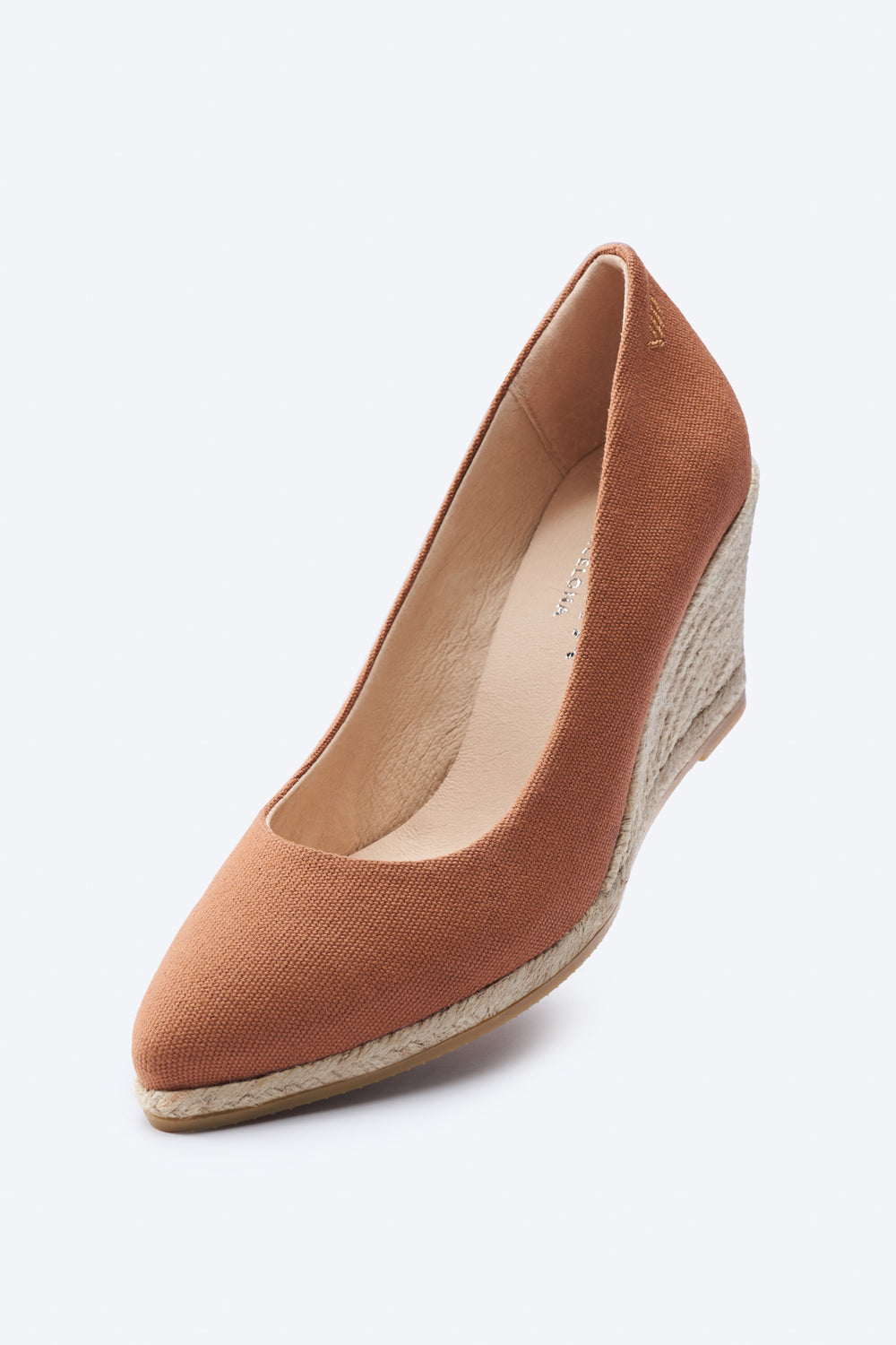 Roses U Cut Limited Edition Brown Canvas Slip On Women Espadrille Medium Wedge