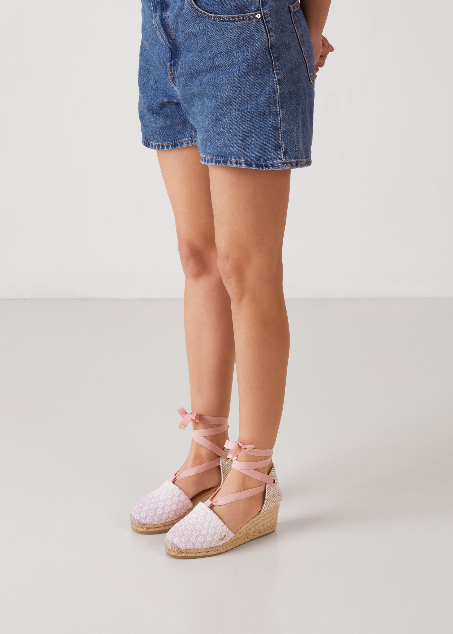 Escala Premium Fabrics Canvas Espadrille Wedges