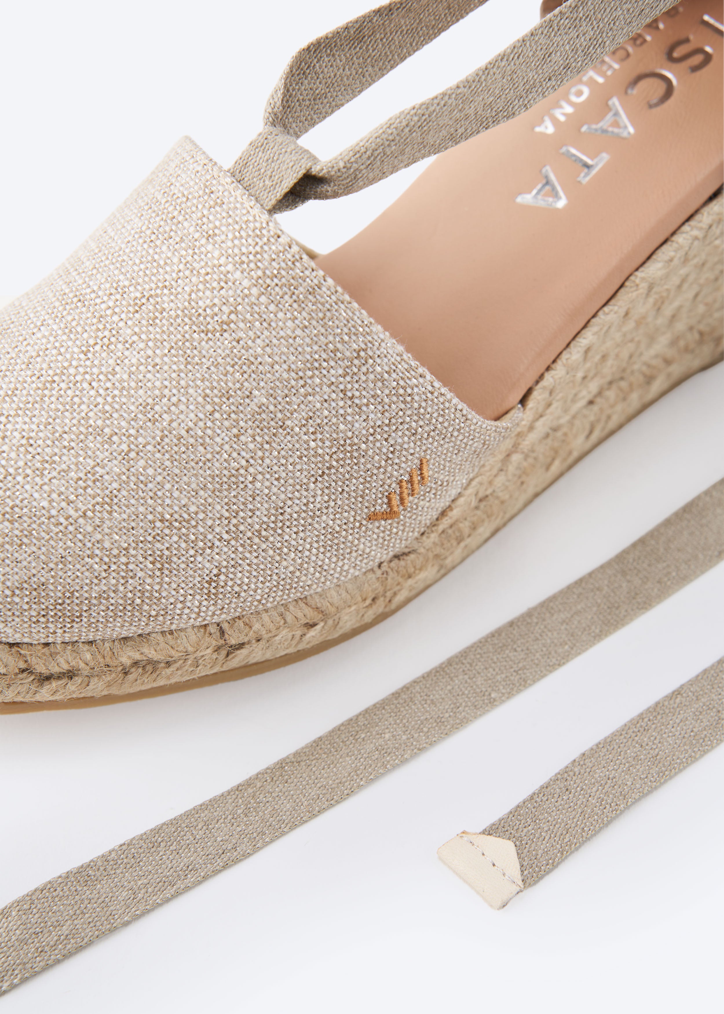 Escala Premium Fabrics Canvas Espadrille Wedges