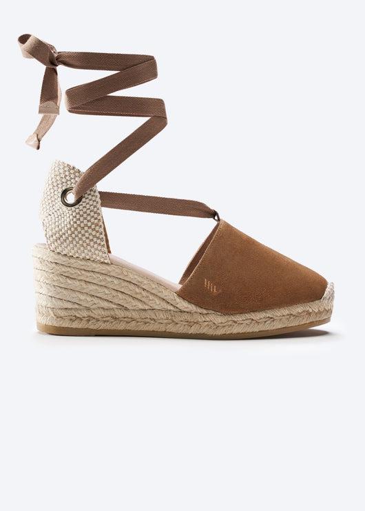 Stretch Lace Up Espadrilles