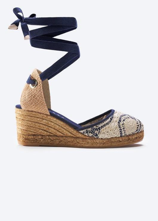 Sagaro Crochet Espadrille Wedges