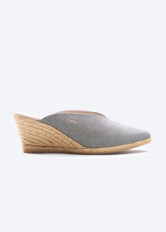 Truja Suede Espadrille Mule Wedges