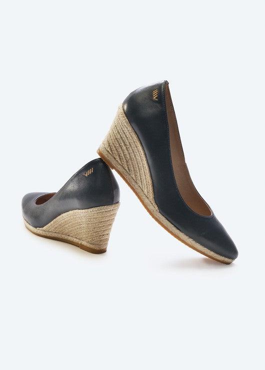 Roses Limited Edition Leather U Cut Espadrille Wedges