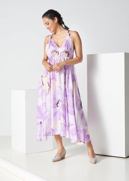 Roses V Cut Canvas Women's Wedges | Natural Jute | Viscata