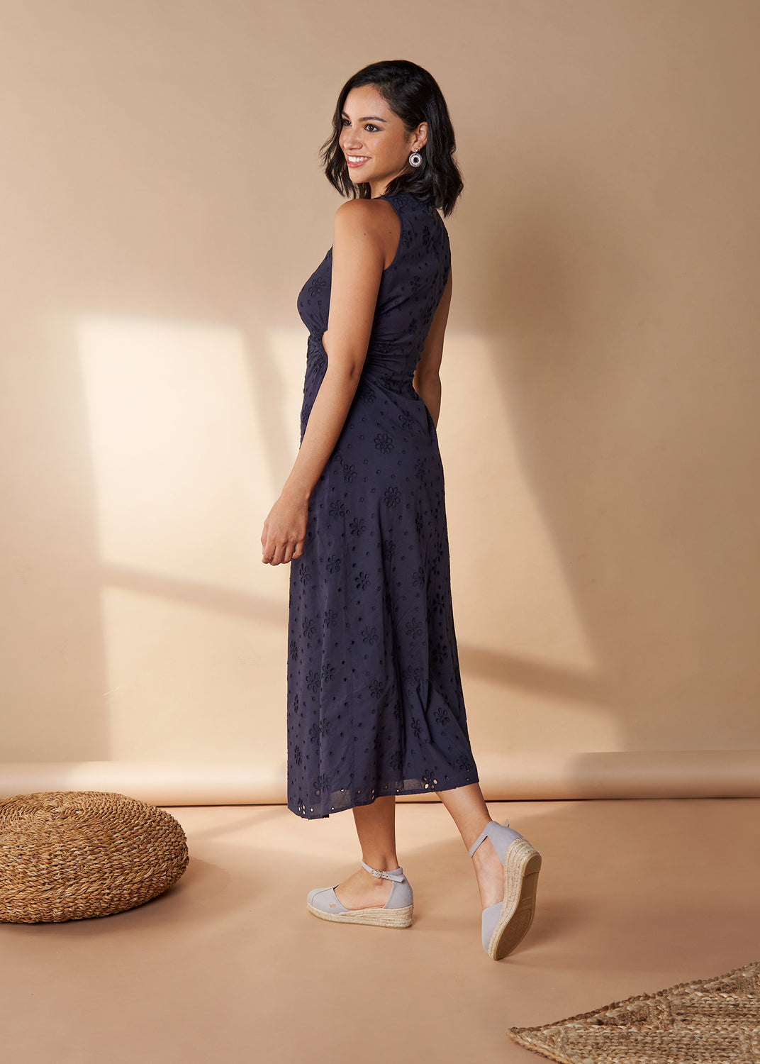 Formiga Ash Grey Canvas Ankle Strap Women Espadrille Wedges Outfit