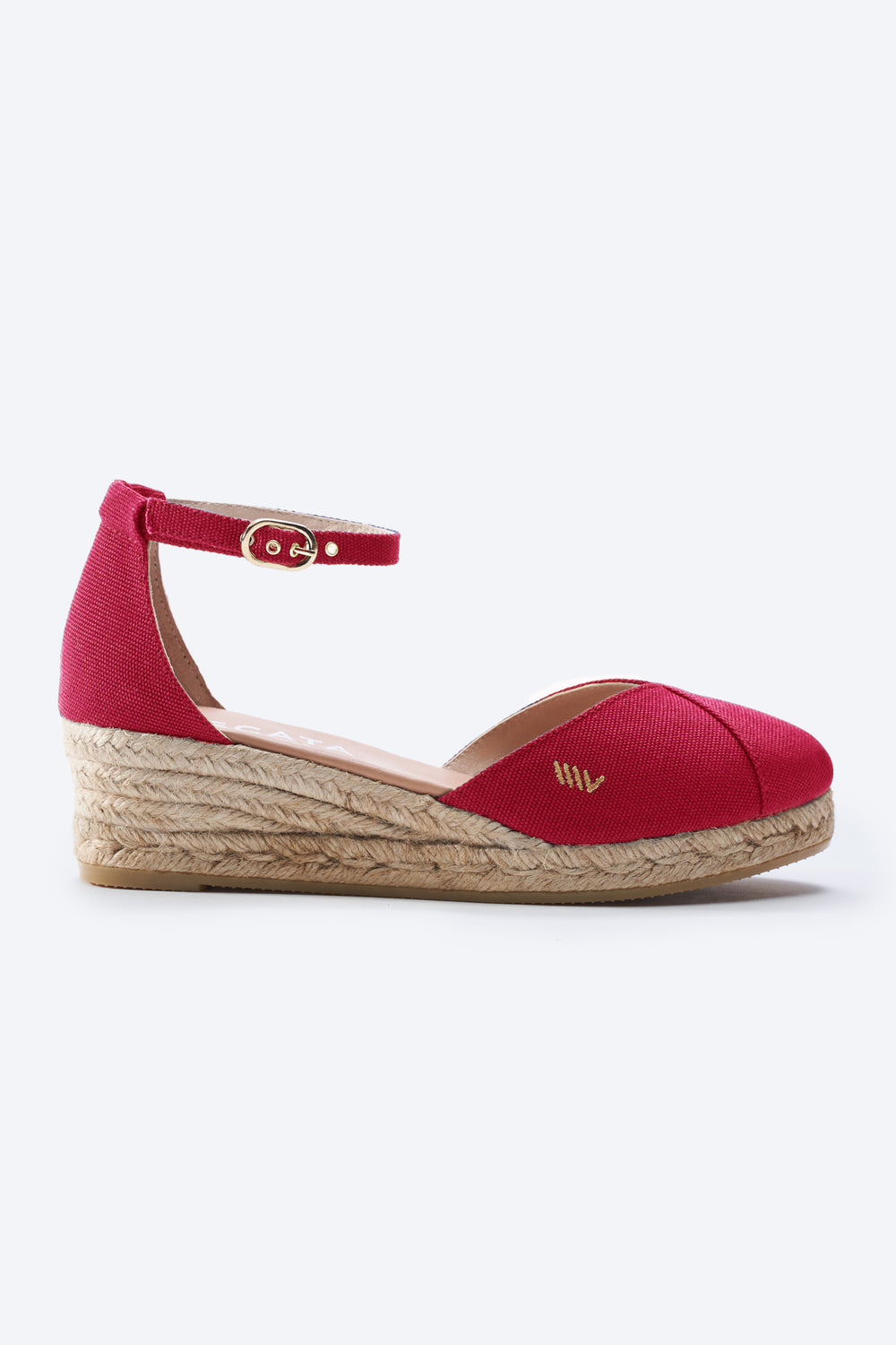 Formiga Limited Edition Cherry Canvas Ankle Strap Women Espadrille Wedge