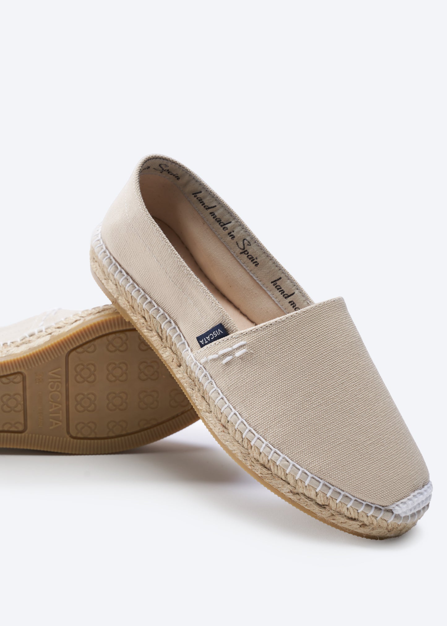 Viscata Llafranc Beige Canvas Slip On Women Espadrille Flats