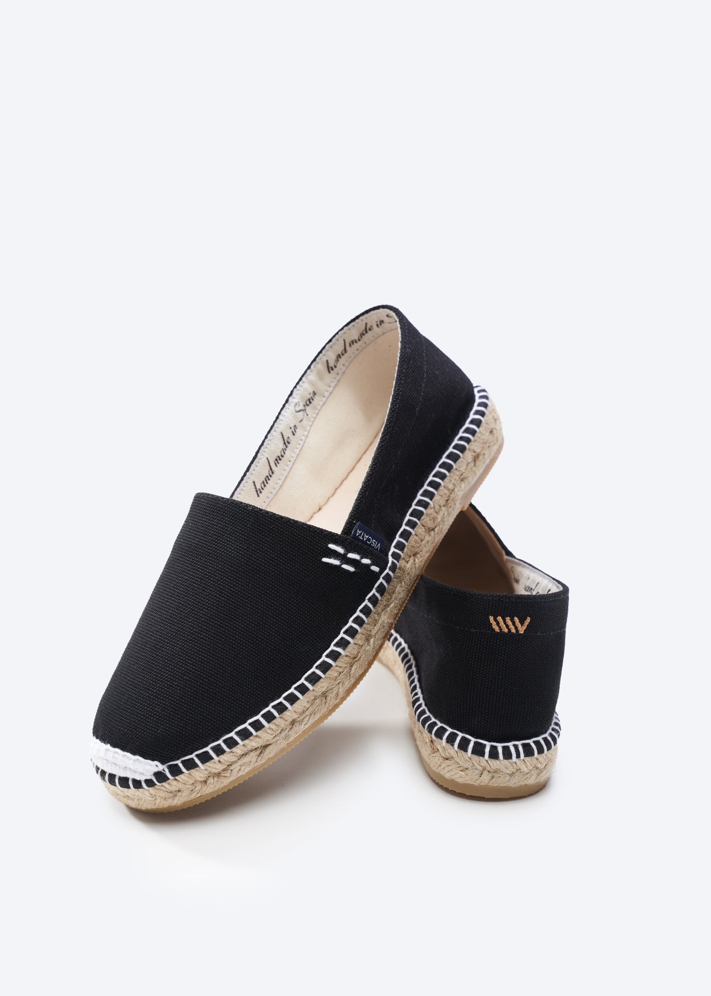 Viscata Llafranc Black Canvas Slip On Women Espadrille Flats