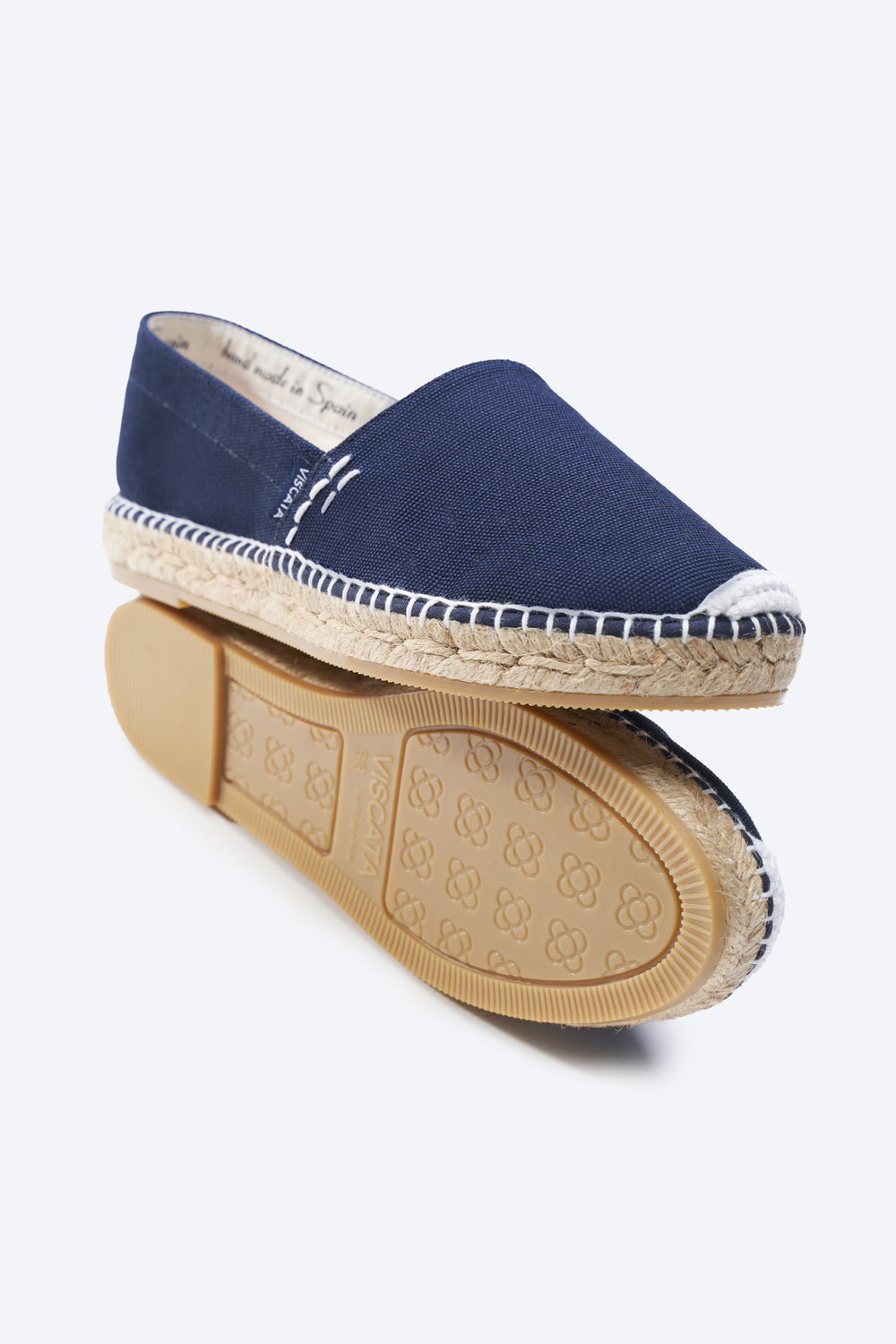 Viscata Llafranc Navy Blue Canvas Slip On Women Espadrille Flats