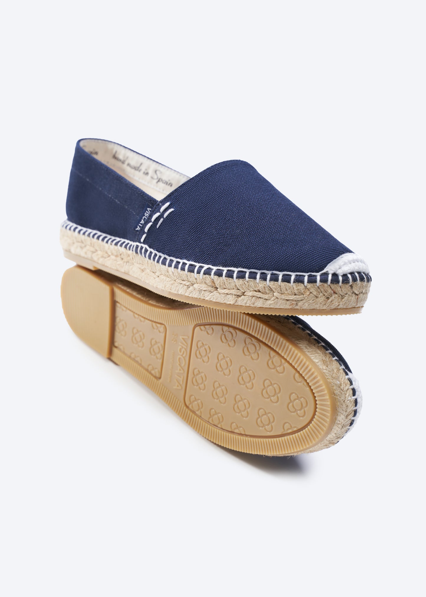 Viscata Llafranc Navy Blue Canvas Slip On Women Espadrille Flats
