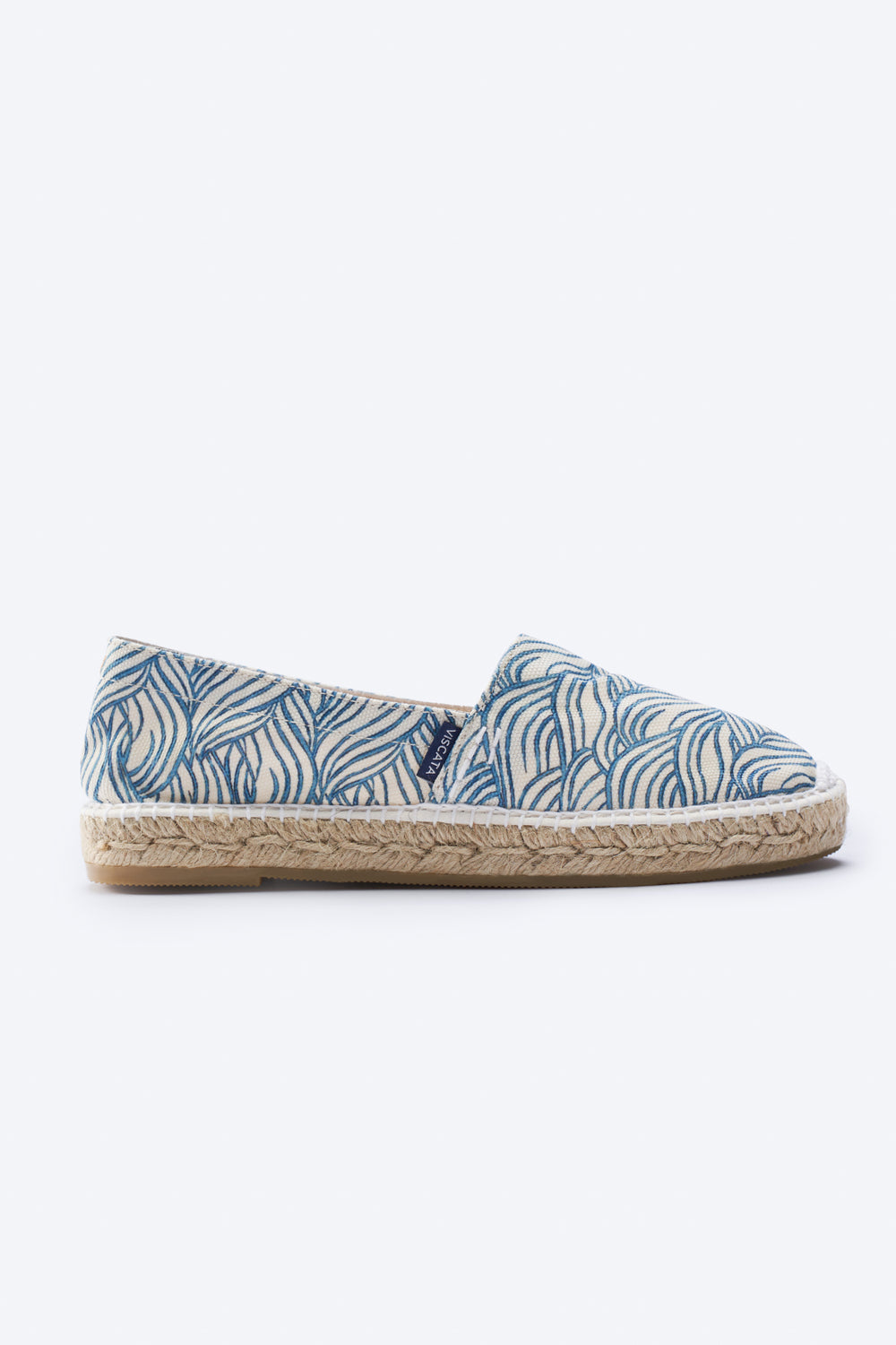 Llafranc Limited Edition Ocean Waves Canvas Slip On Women Espadrille Flat