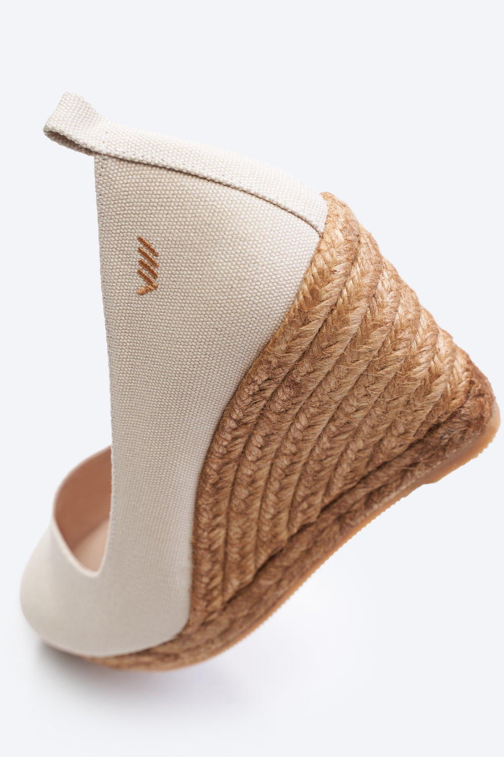 Marquesa Beige Canvas Slip On Woman Espadrille Wedge High Pumps