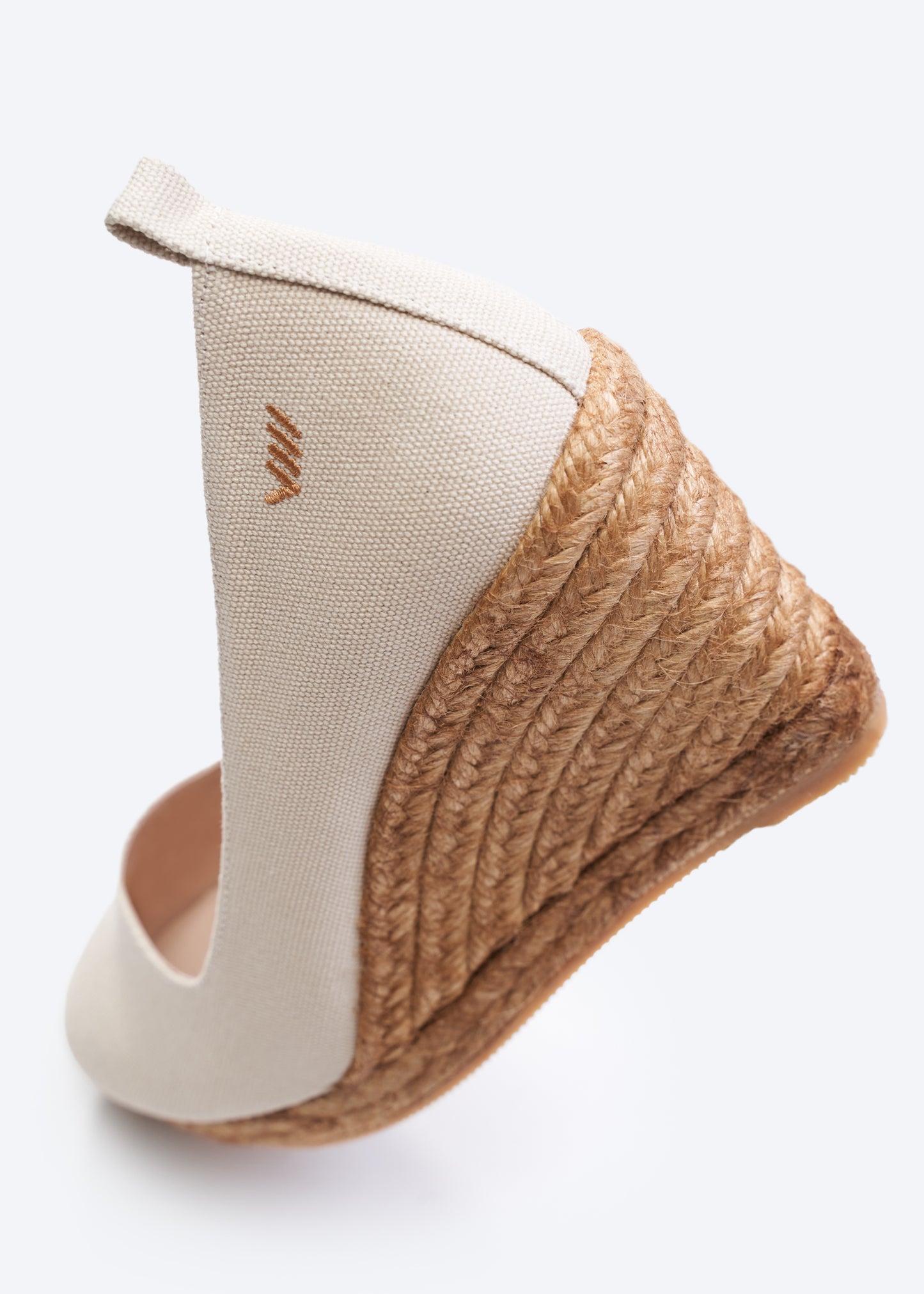 Marquesa Beige Canvas Slip On Woman Espadrille Wedge High Pumps