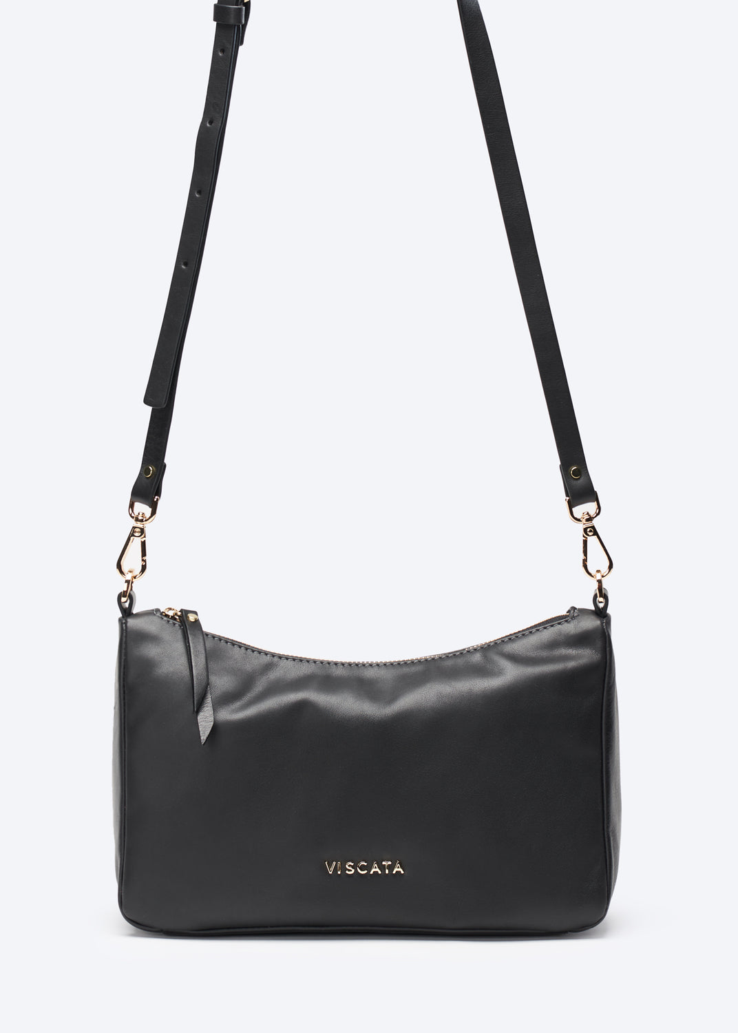 Nice Black Leather Women Crossbody Handbag
