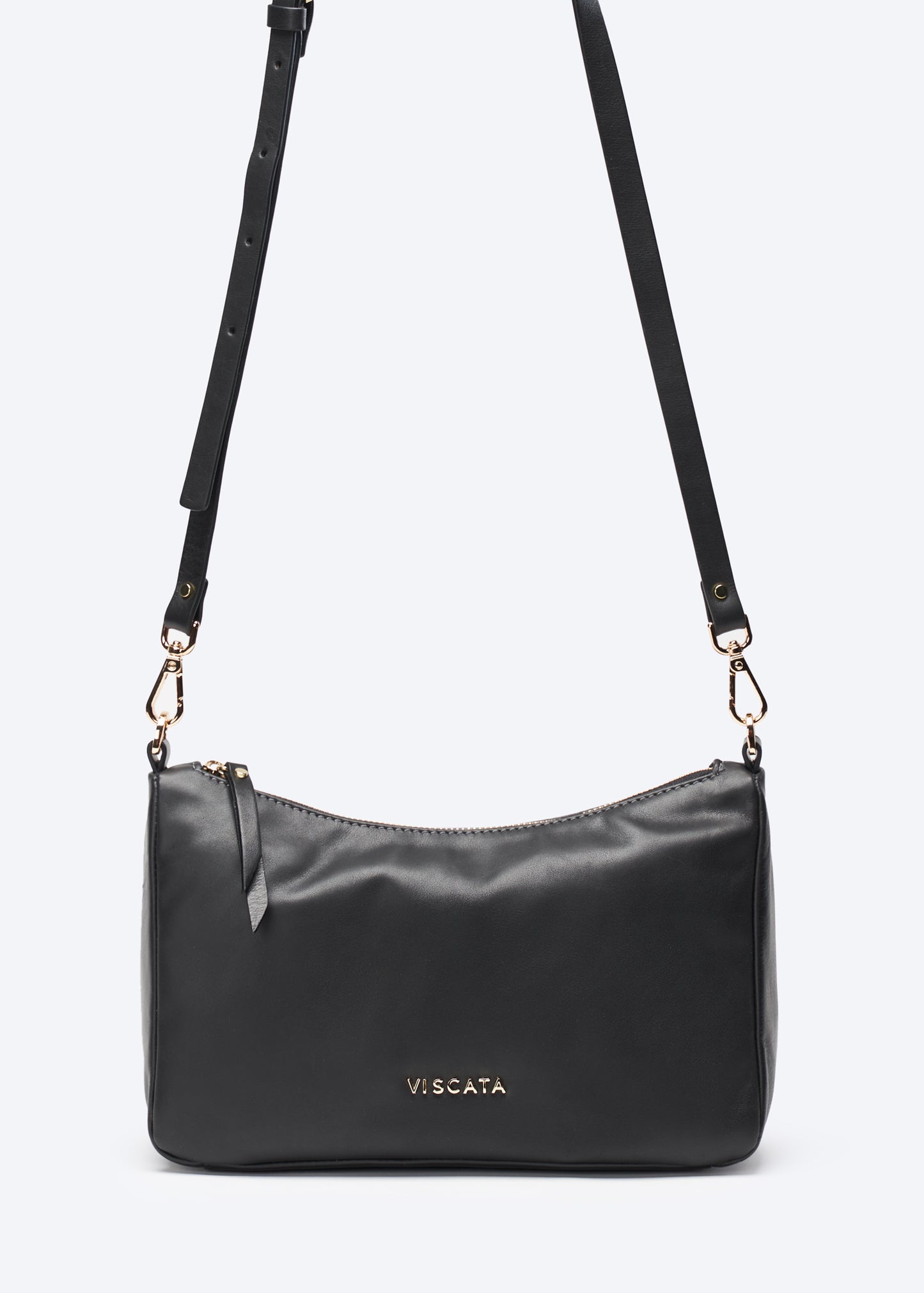 Nice Black Leather Women Crossbody Handbag