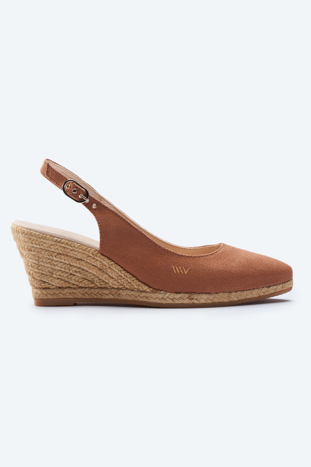 Palomera Limited Edition Brown Canvas Slingback Women Espadrille Wedge