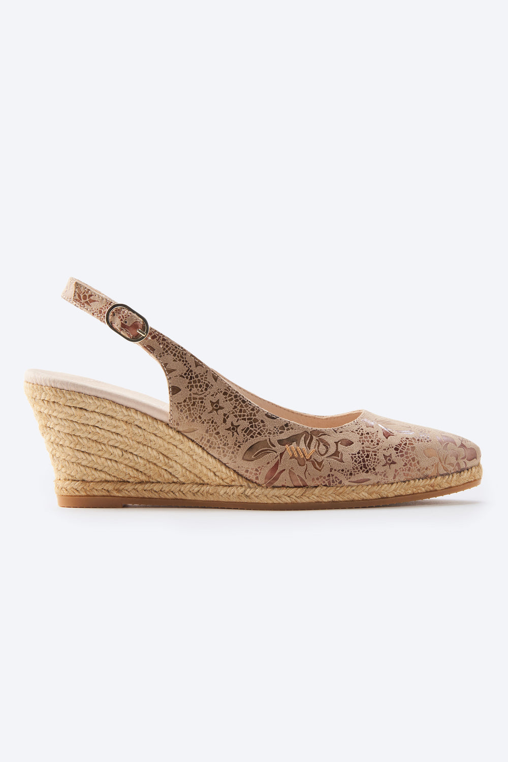 Palomera Limited Edition Floral Jacquard Print Canvas Slingback Women Espadrille Wedge