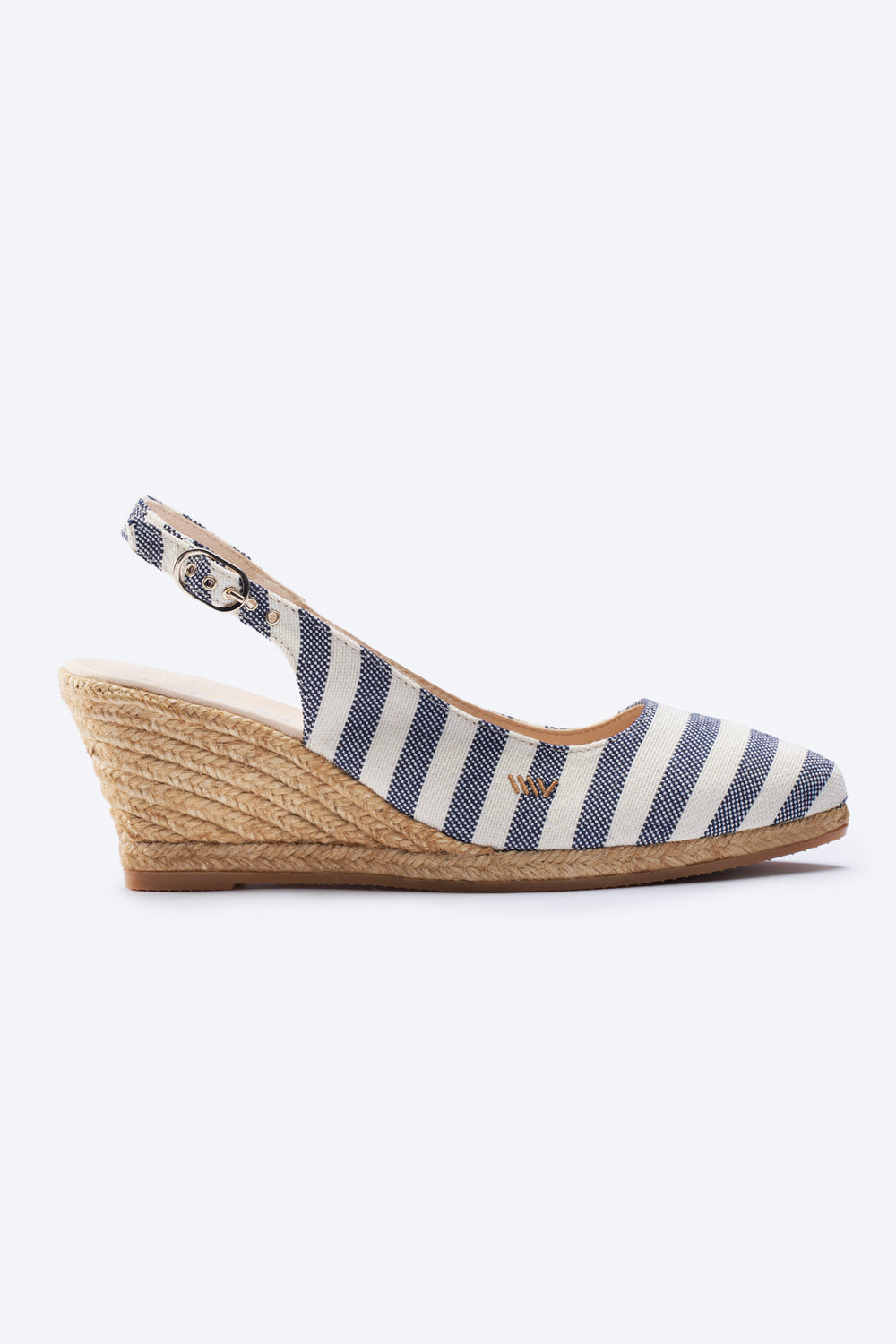 Palomera Limited Edition Sailor Stripes Canvas Slingback Women Espadrille Wedge