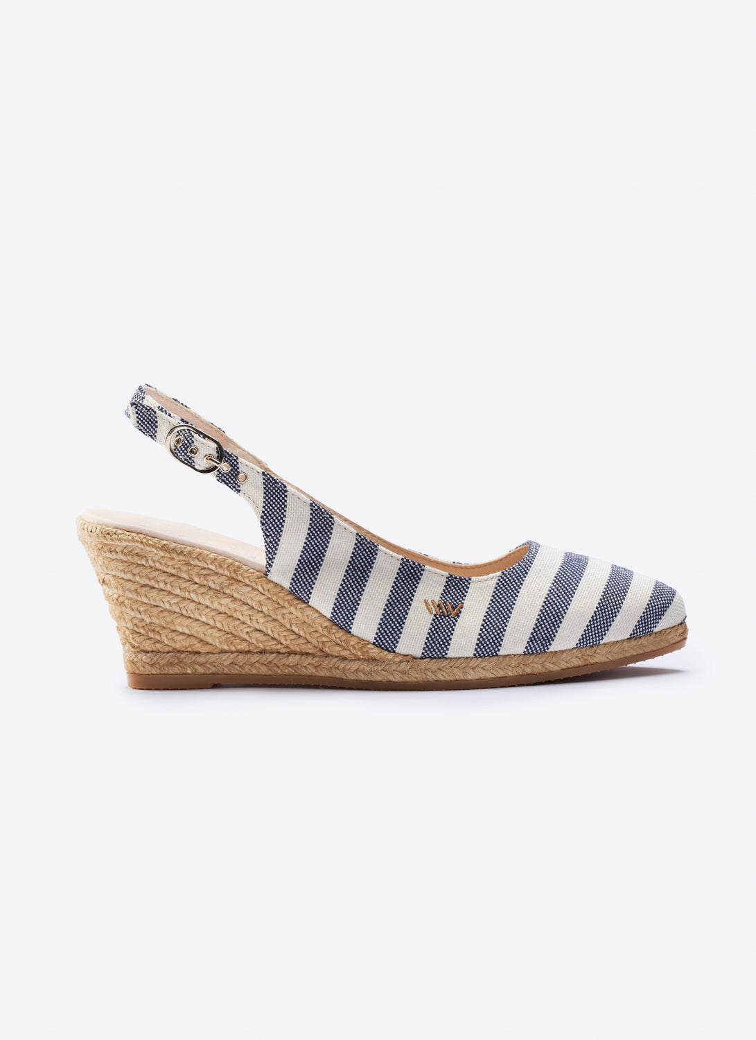 Palomera Limited Edition Sailor Stripes Canvas Slingback Women Espadrille Wedge