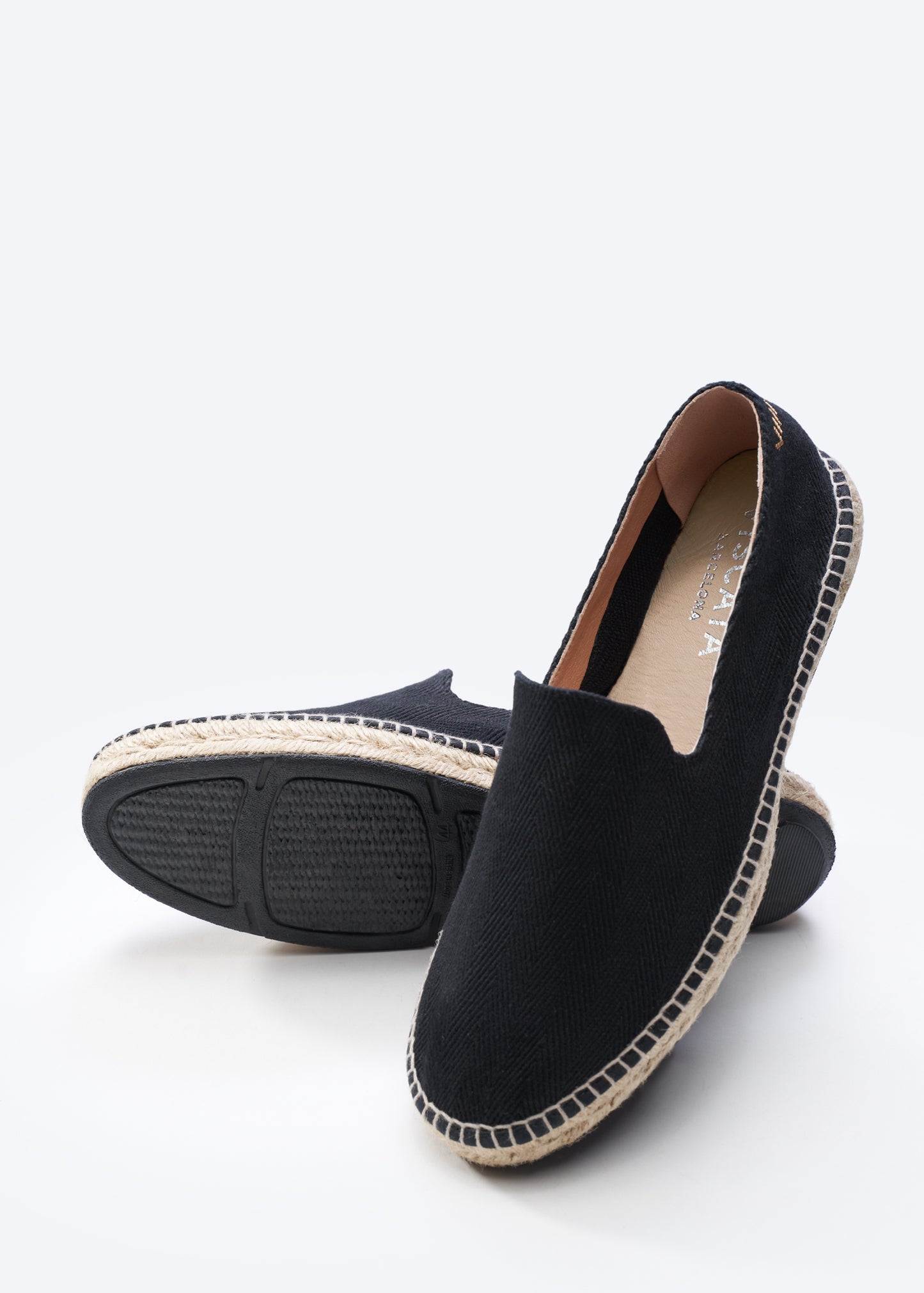 Portbou Black Men Jute Espadrilles