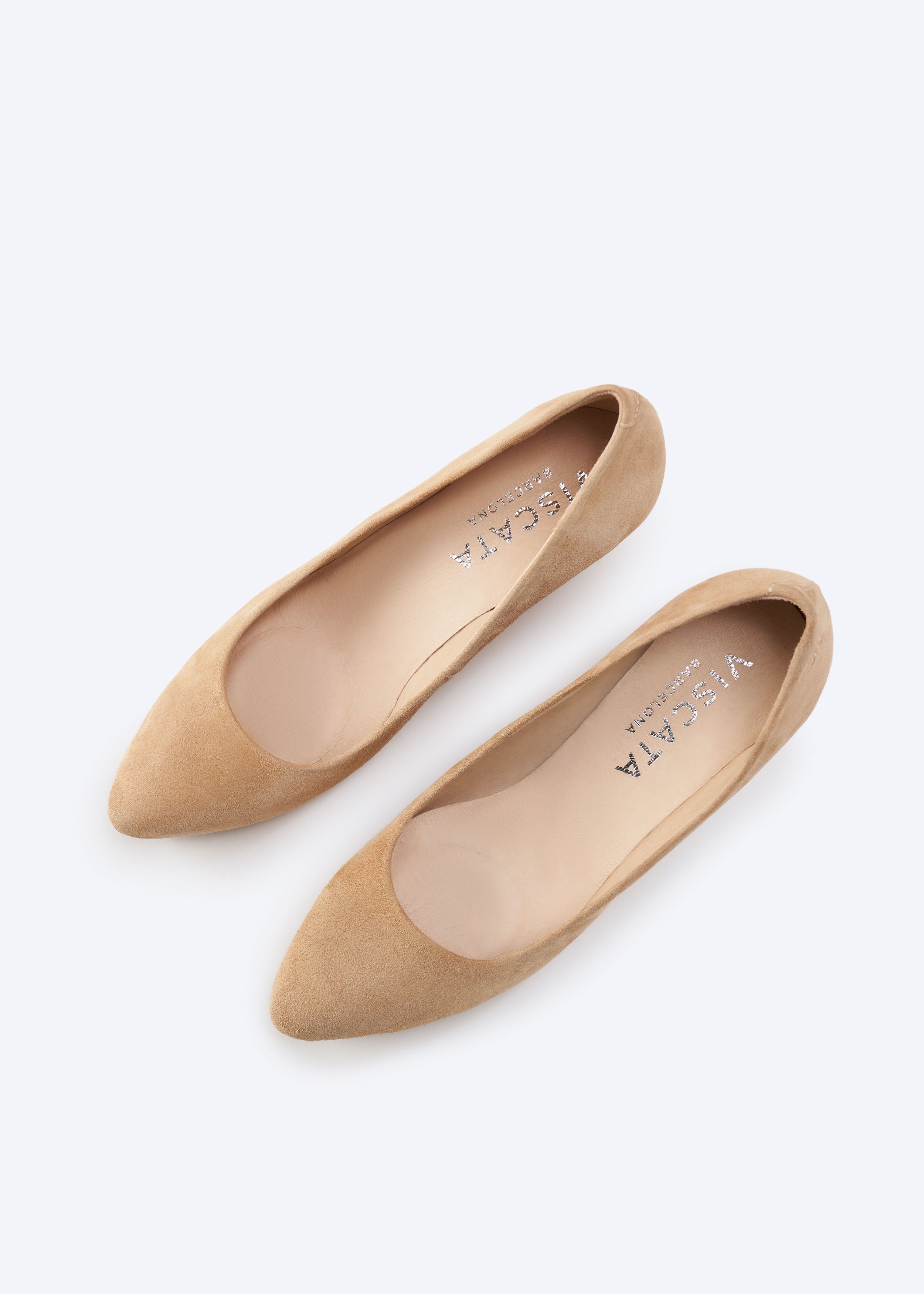 Riera Camel Suede Closed Toe Slip On Women Cork Wedges