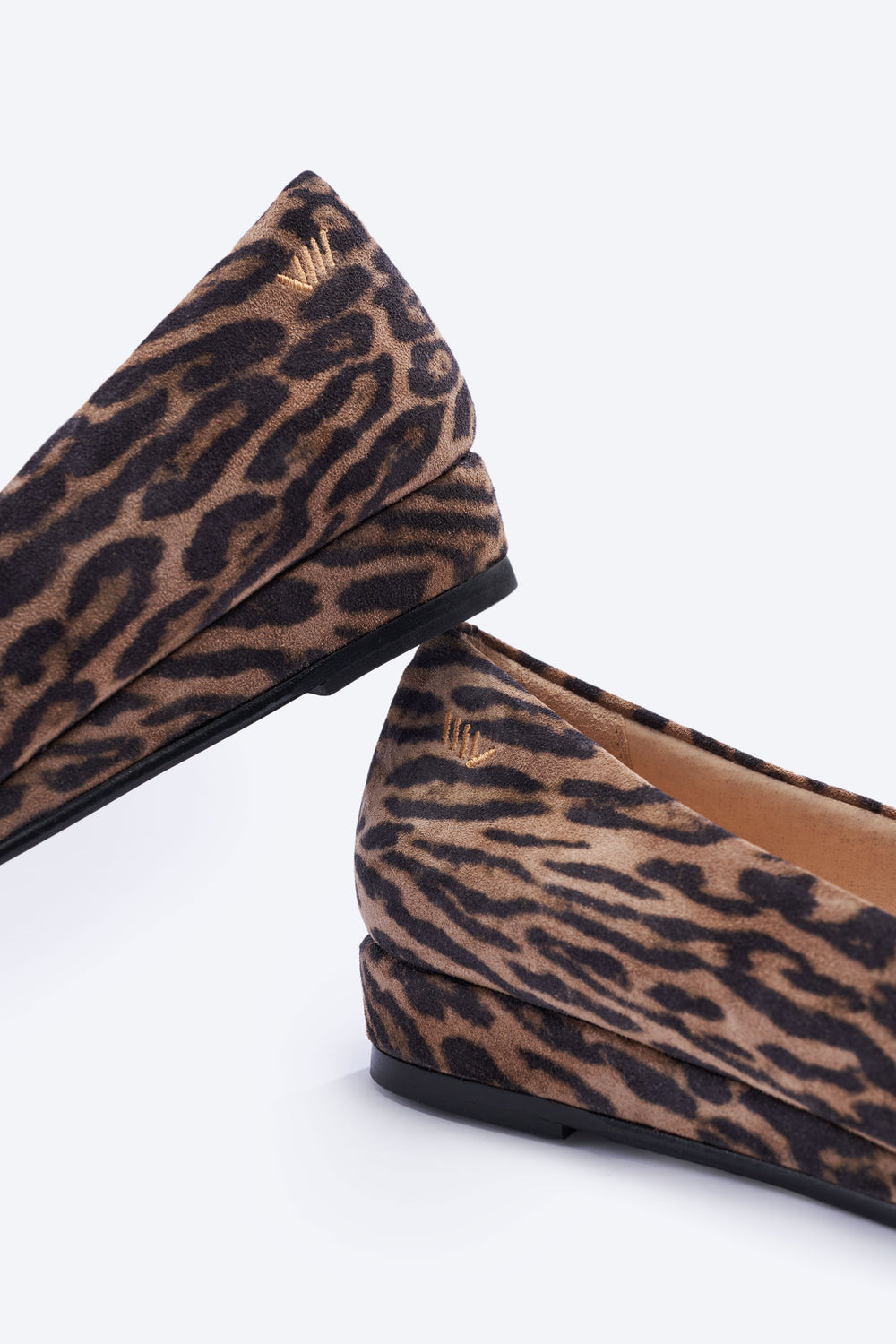 Roma Animal Print Suede Slip On Women Flats Back Close-up