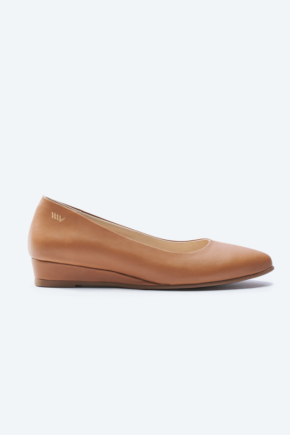 Roma Whiskey Brown Leather Slip On Women Flat