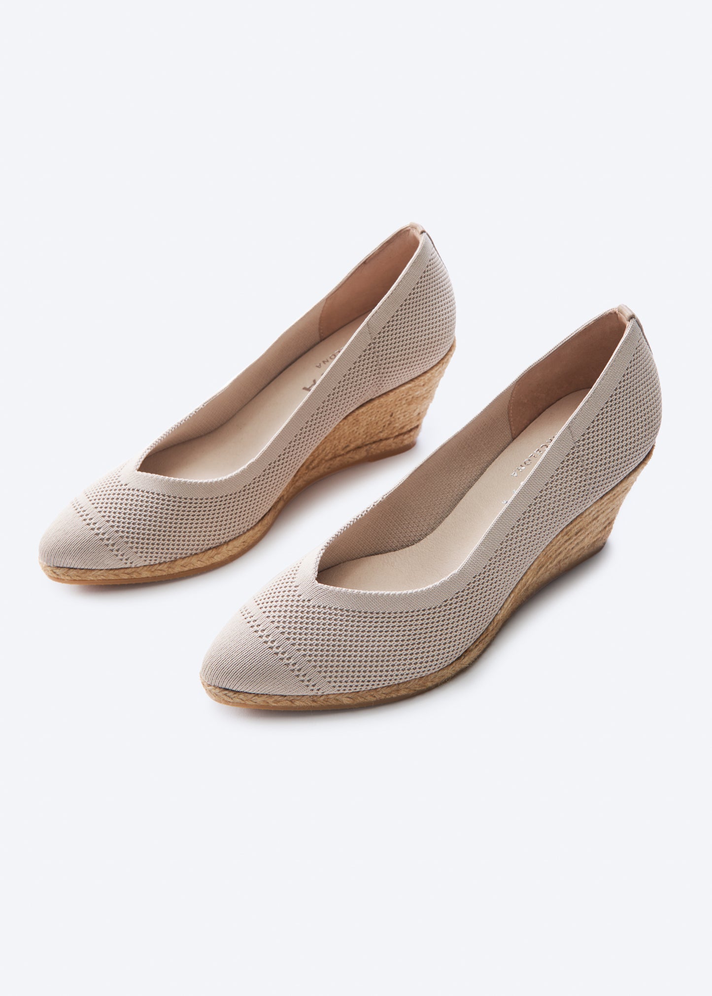 Roses V Cut Black Elastic Lycra Slip On Women Espadrille Medium Wedges