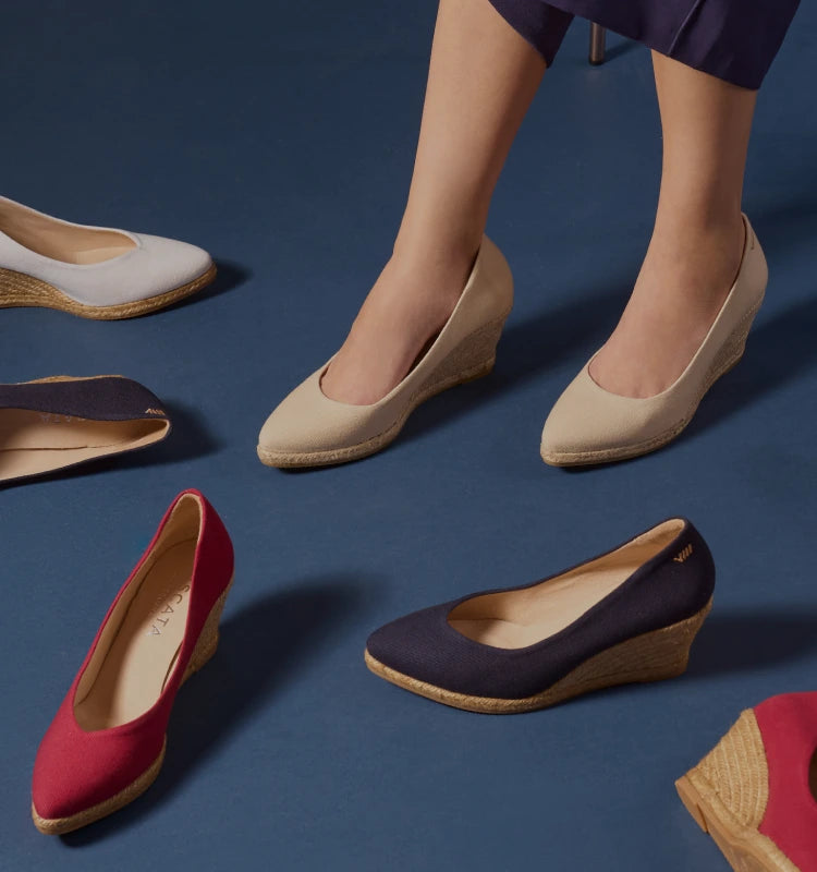 Roses Medium Wedge Handmade Espadrilles – Viscata