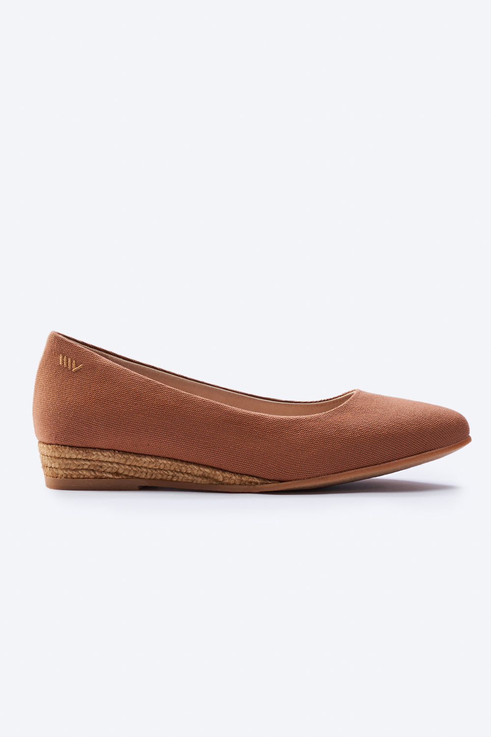 Rubina Limited Edition Brown Canvas Slip On Women Espadrille Flat