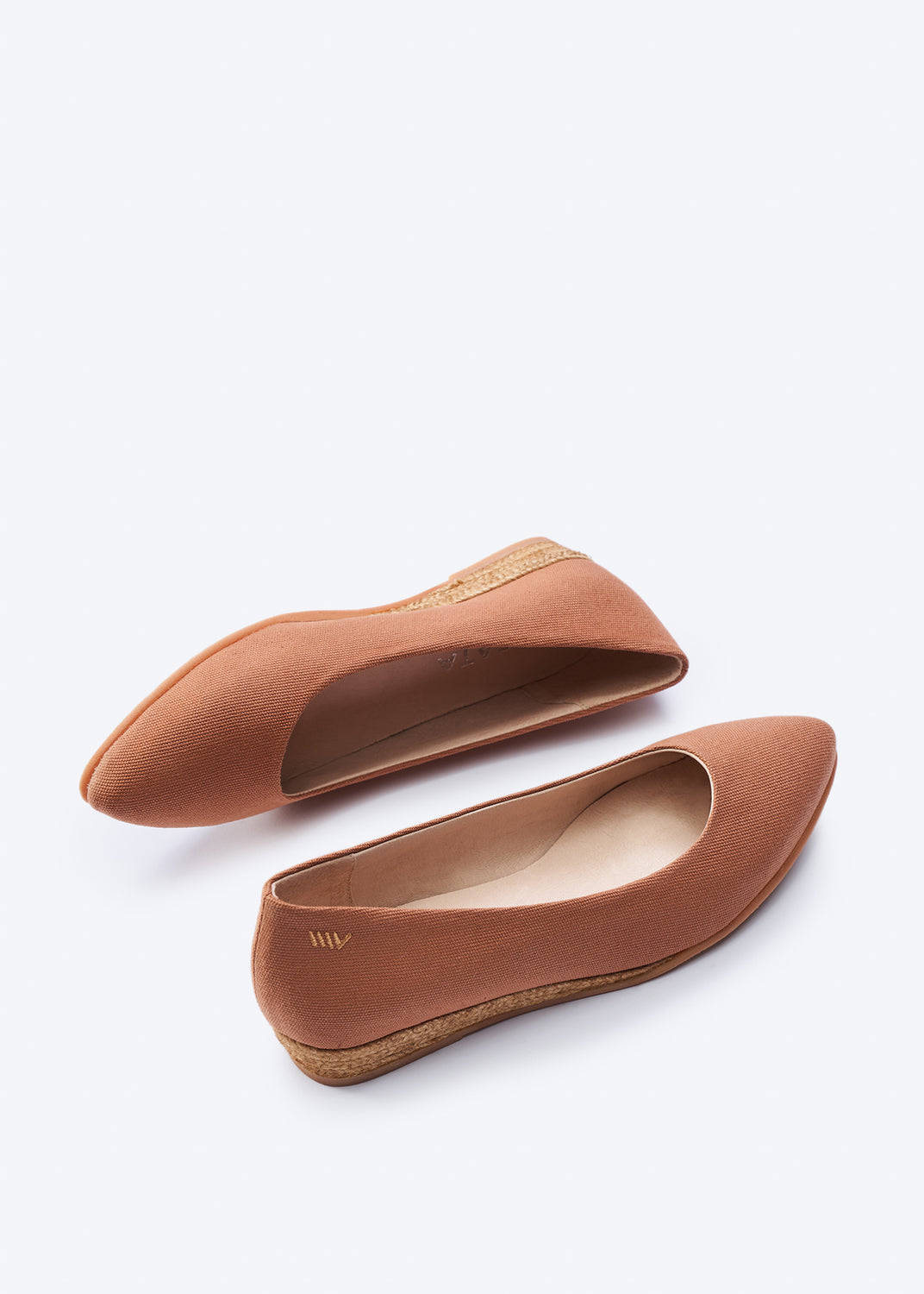 Rubina Limited Edition Brown Canvas Slip On Women Closed Toe Espadrille Flats