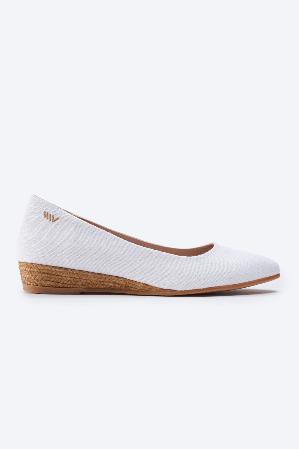 Rubina Limited Edition White Canvas Slip On Women Espadrille Flat