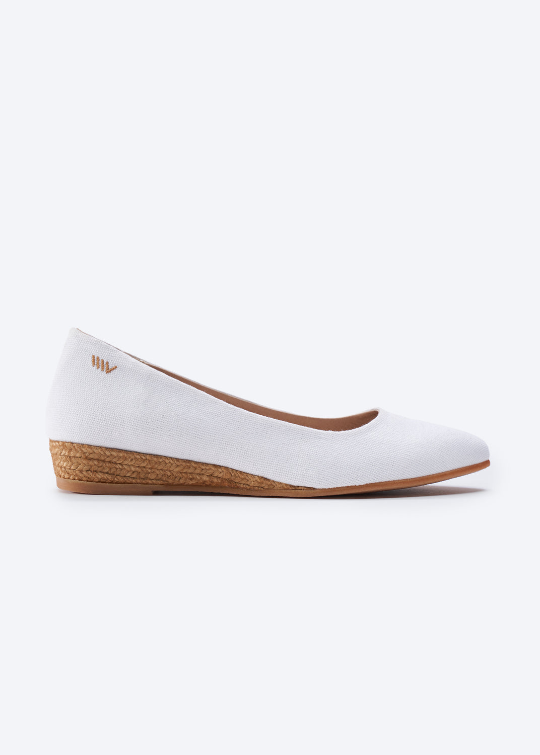 Rubina Limited Edition White Canvas Slip On Women Espadrille Flat