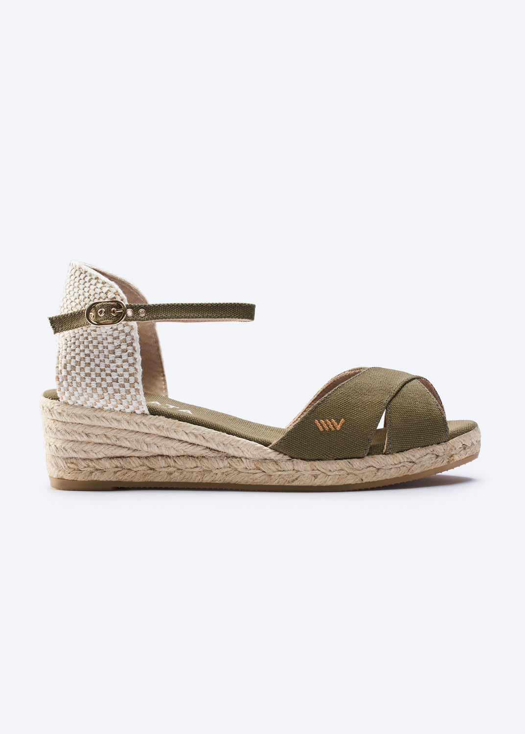 Salina Limited Edition Olive Canvas Ankle Strap Women Espadrille Wedge