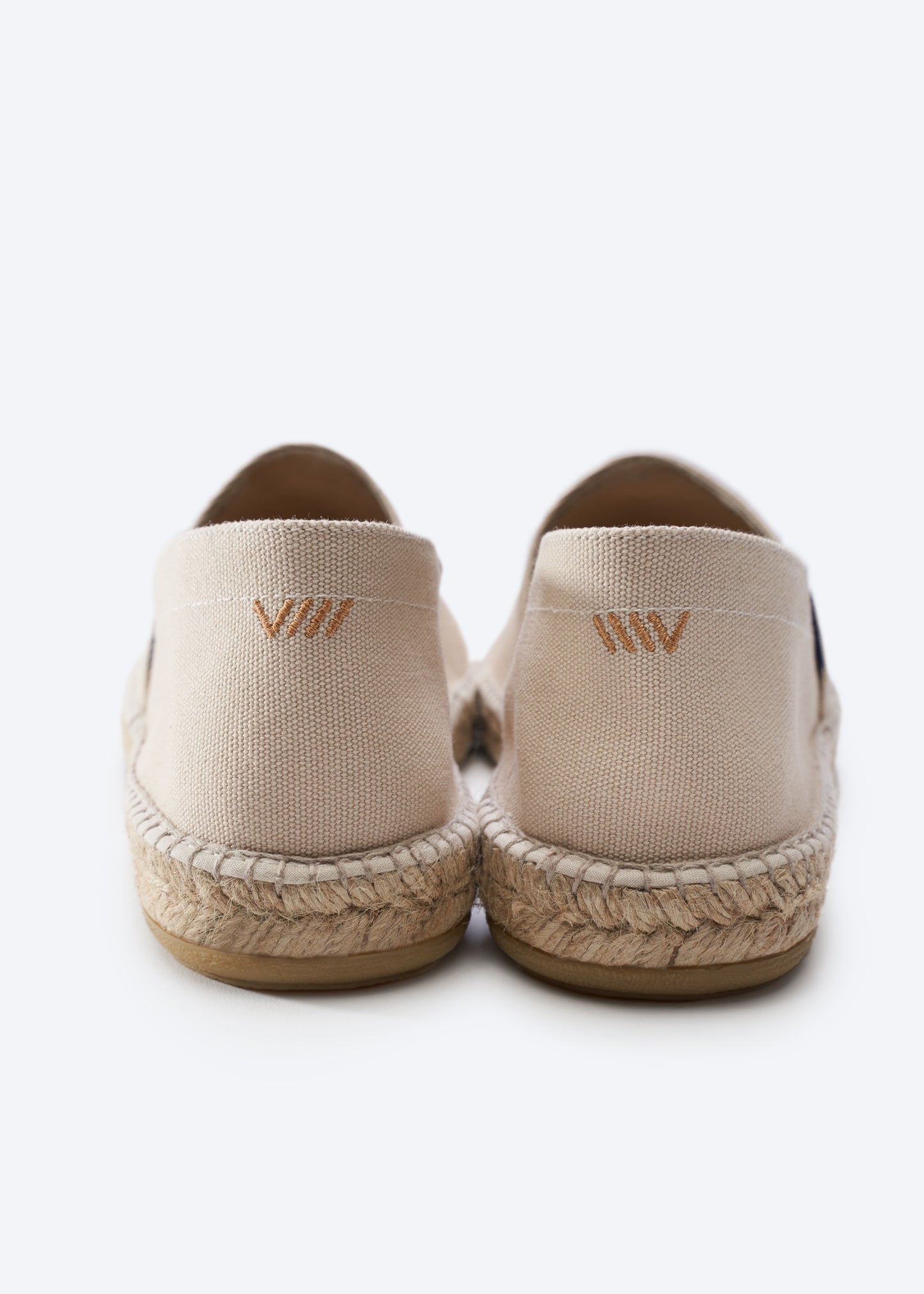 Sitges Beige Canvas Slip On Men Espadrilles Back Detail