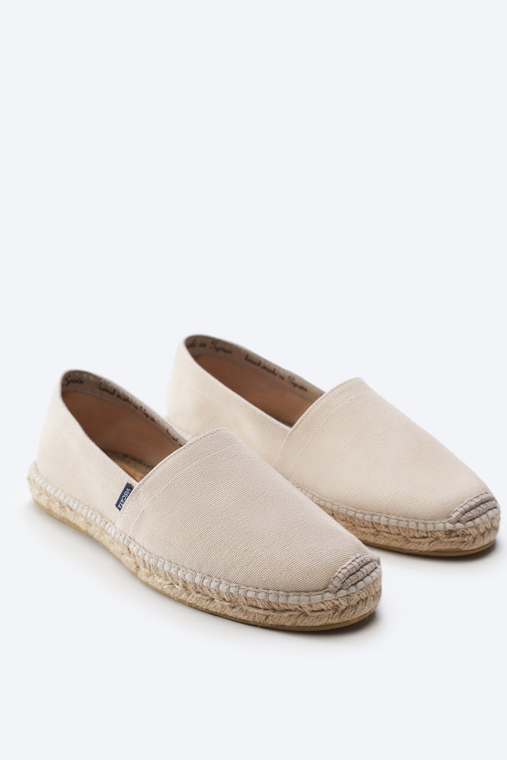 Sitges Beige Canvas Slip On Men Espadrilles