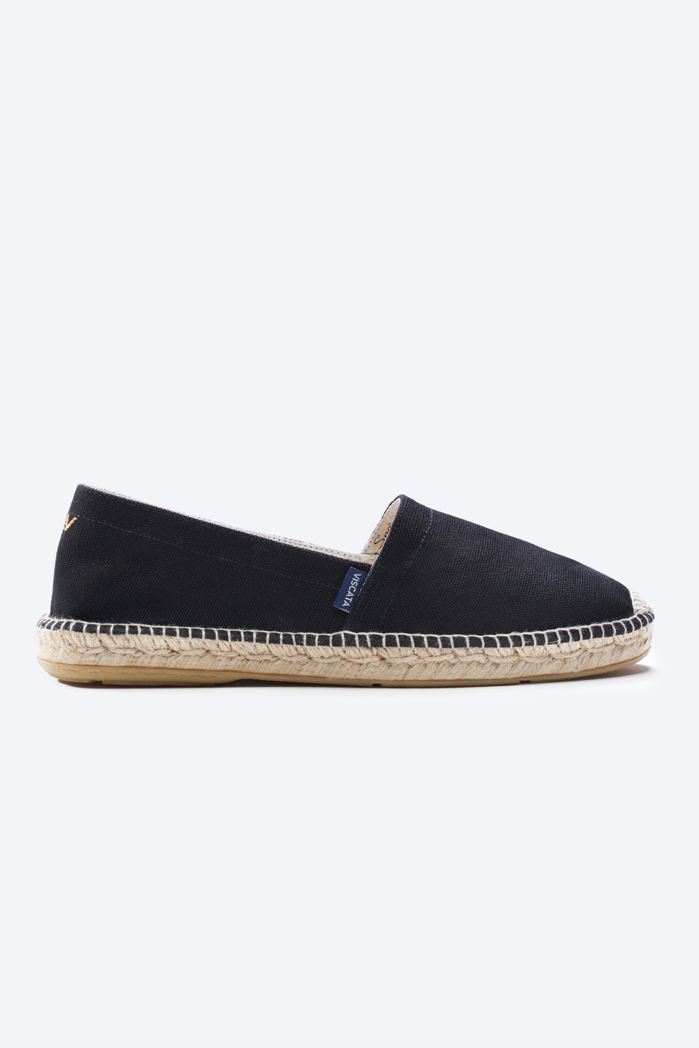 Sitges Black Canvas Slip On Men Espadrille