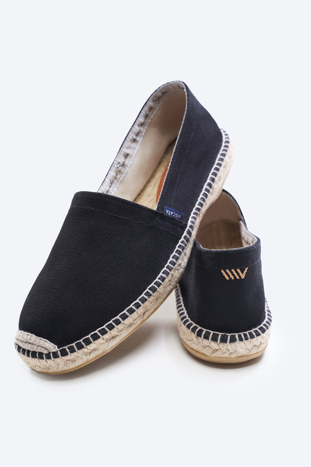 Sitges Black Canvas Slip On Men Espadrilles Handmade in Spain