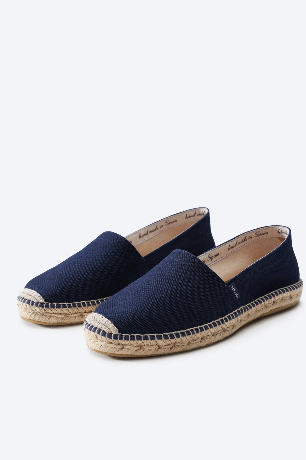 Sitges Navy Blue Canvas Slip On Men Espadrilles Handmade in Spain