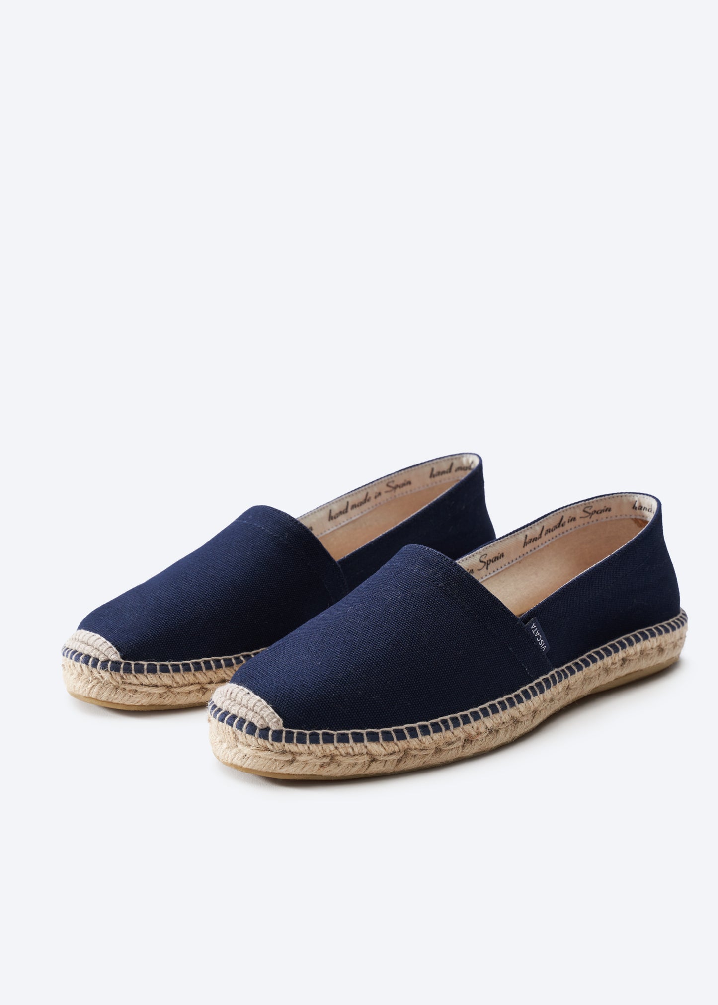 Sitges Navy Blue Canvas Slip On Men Espadrilles Handmade in Spain