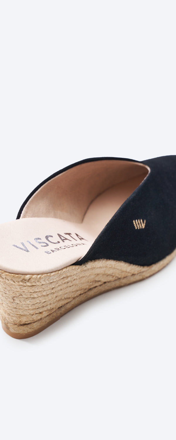 Suede Espadrille Mules
