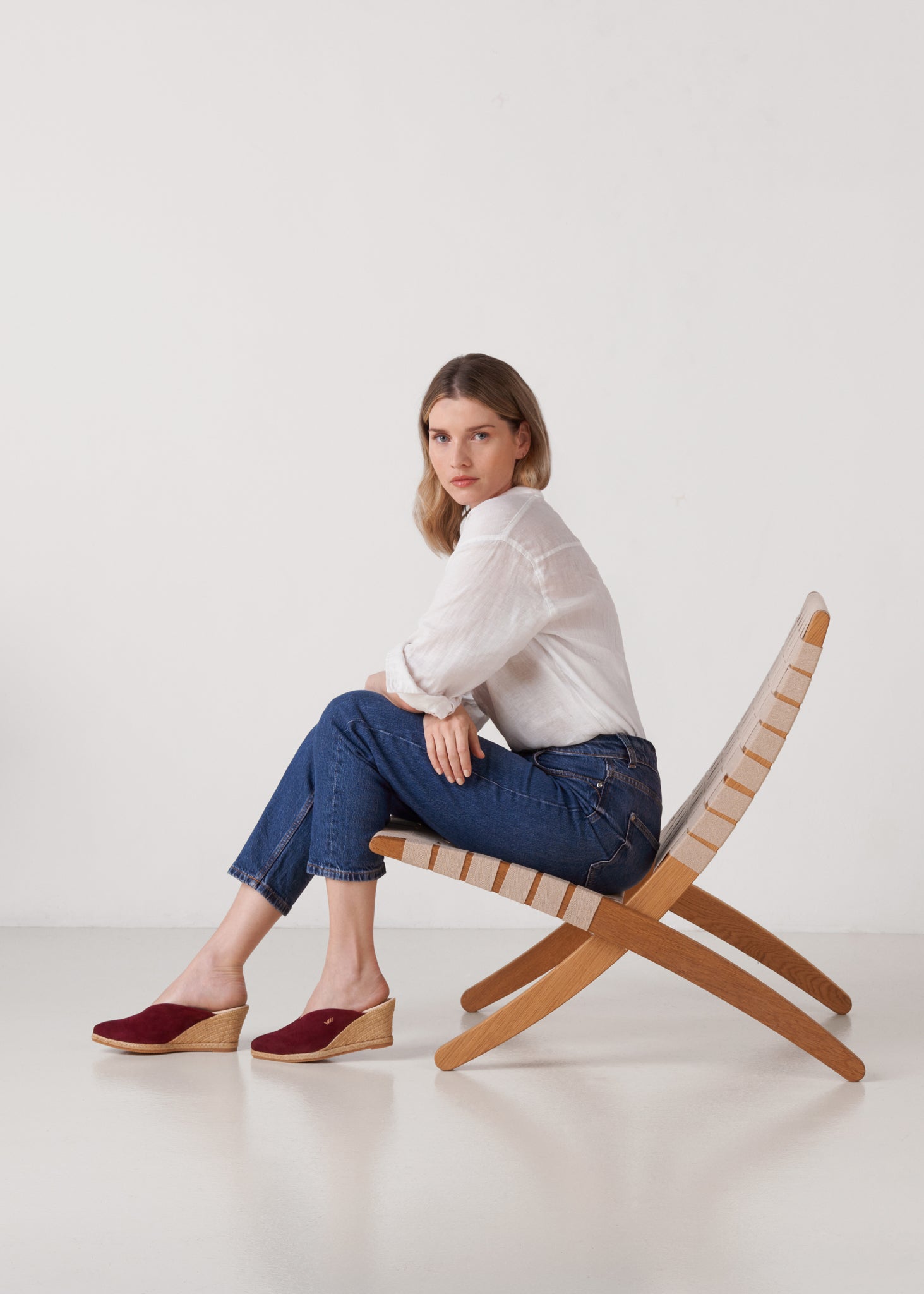 Truja Suede Espadrille Mule Wedges