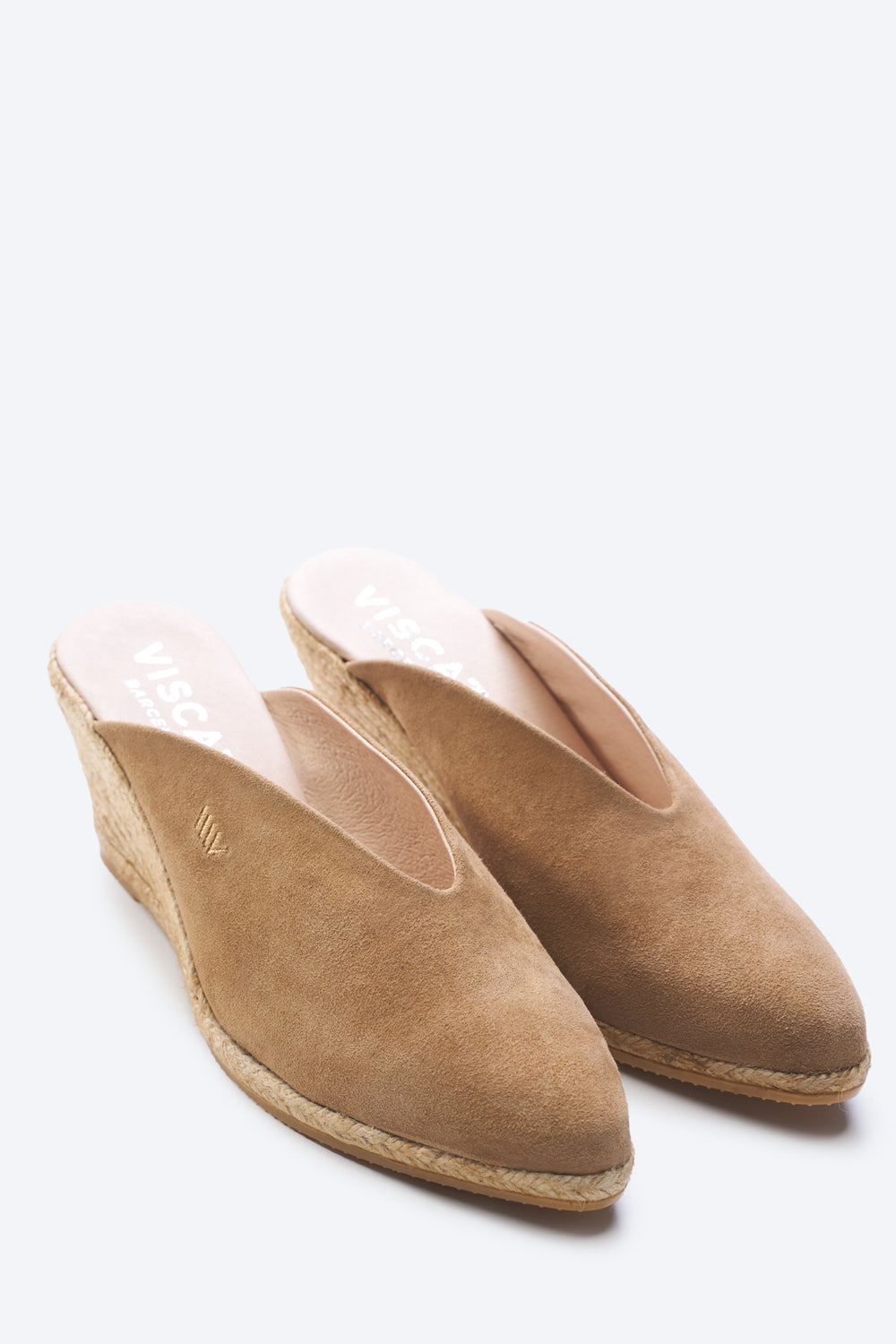 Truja Camel Suede Slip On Woman Espadrille Mules