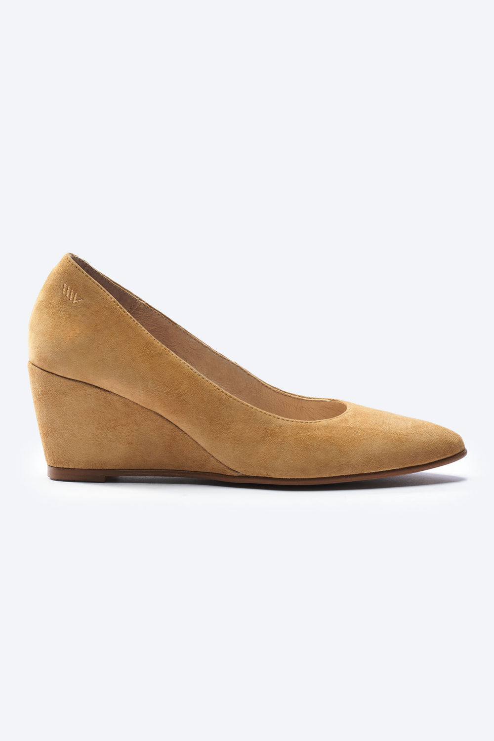 Verona Camel Suede Slip On Women's Wedge