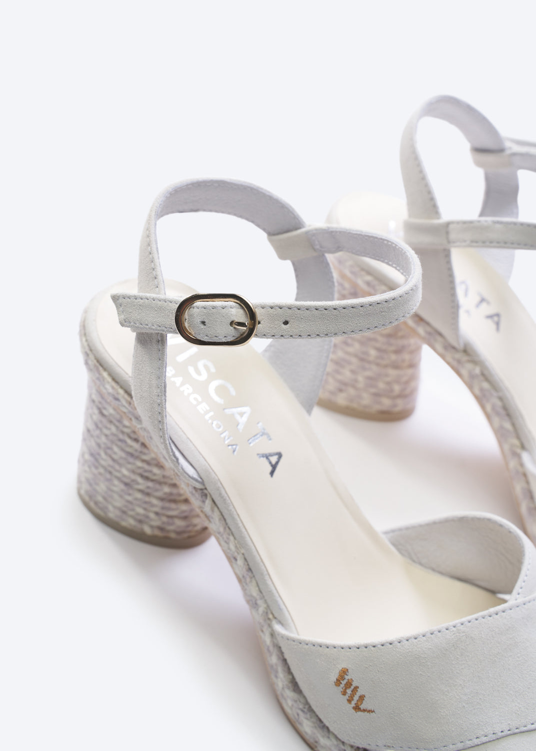 Xelida Limited Edition Icory Suede Women Espadrille Sandal Heels Buckle Ankle Strap Detail