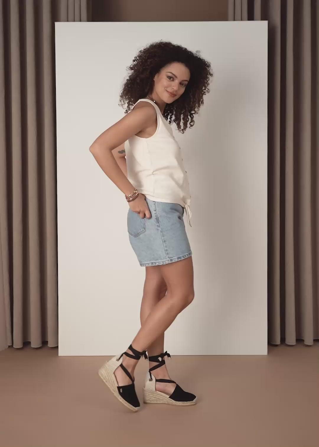 Fosca Suede Lace-Up Espadrille Wedges – Handmade in Spain – Viscata