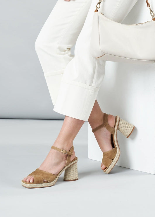 Xelida Suede Espadrille Sandal Heels