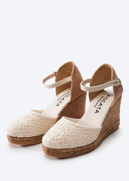 Crochet espadrille wedges sale