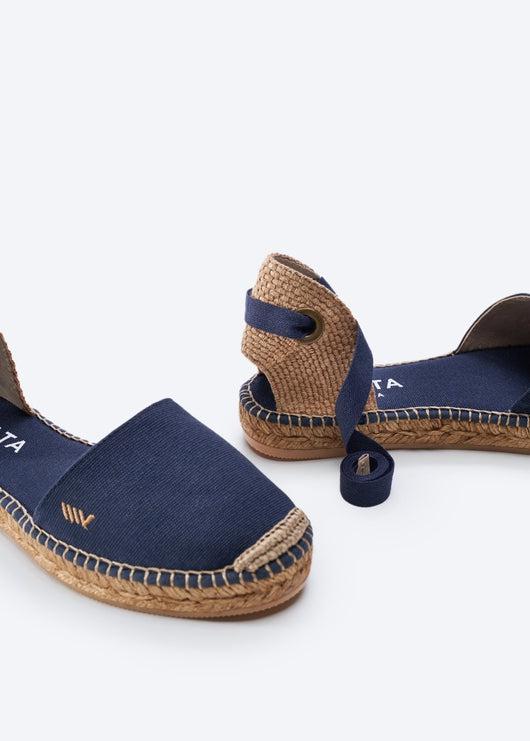 Candell Canvas Espadrille Flats Natural Jute Viscata